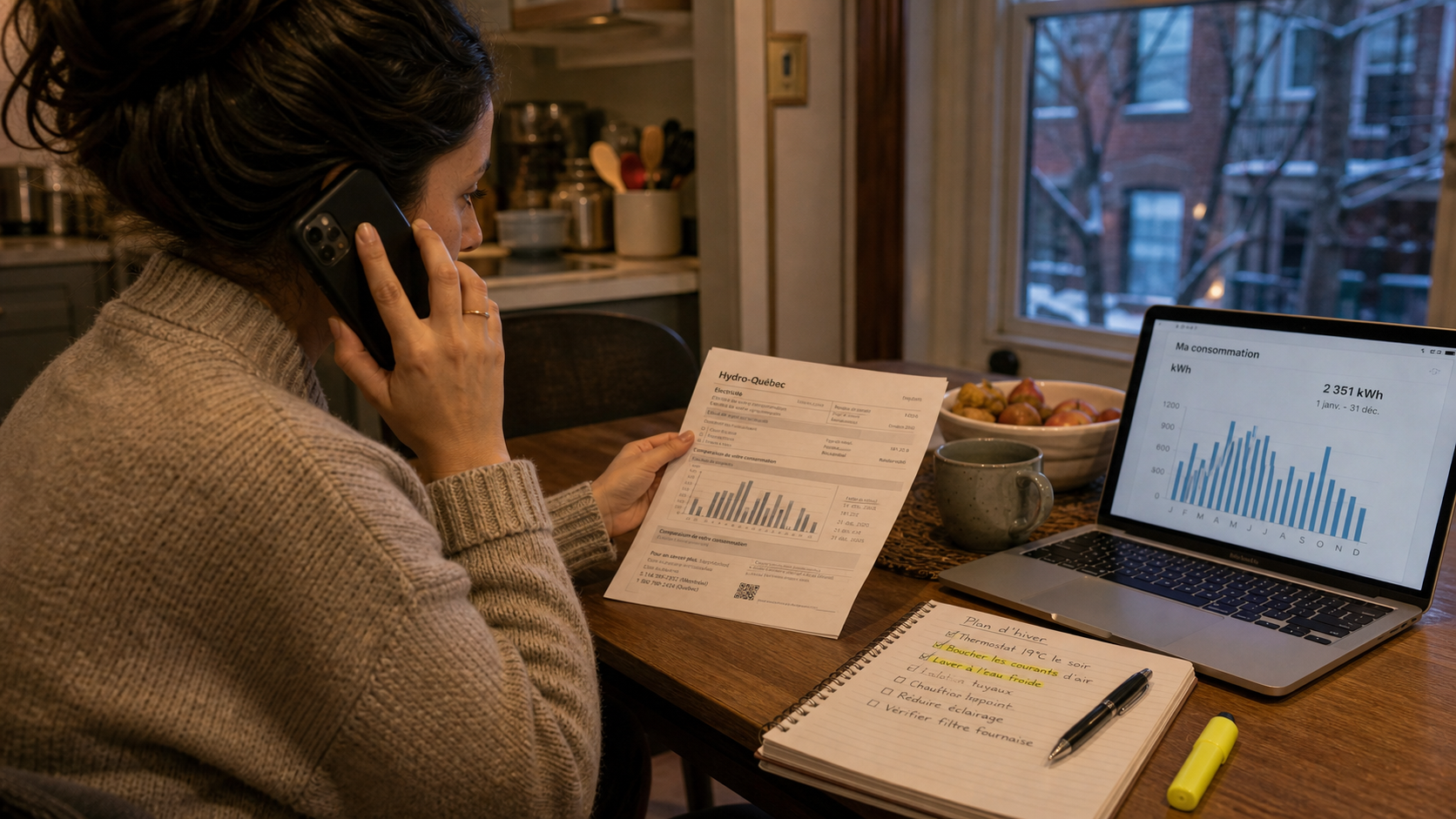 Read your Hydro-Quebec usage chart before calling contractors