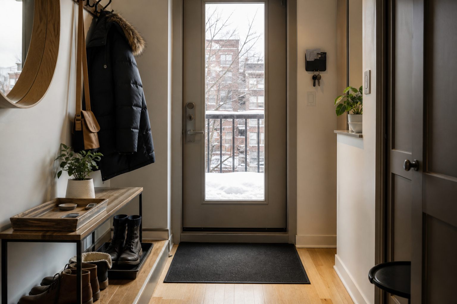 Even tiny apartments are faking proper entryways now