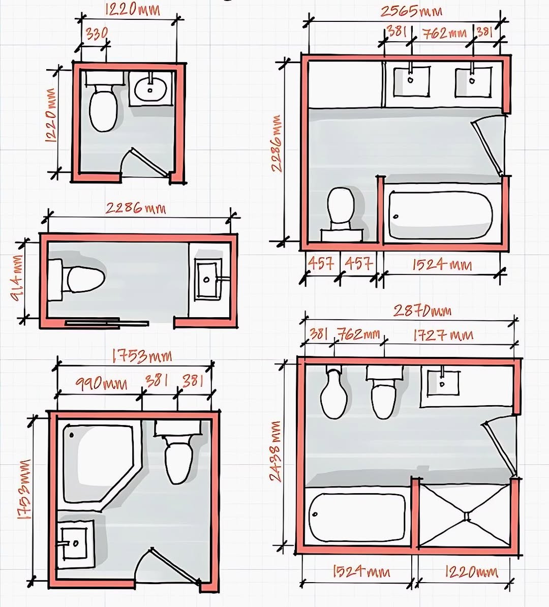bathroom floor plans