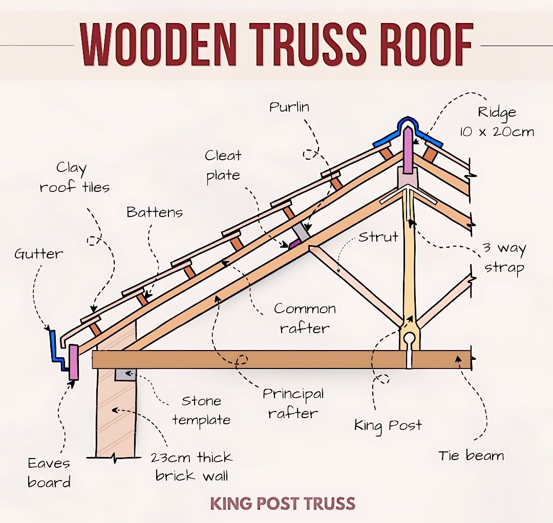 wooden truss roof system