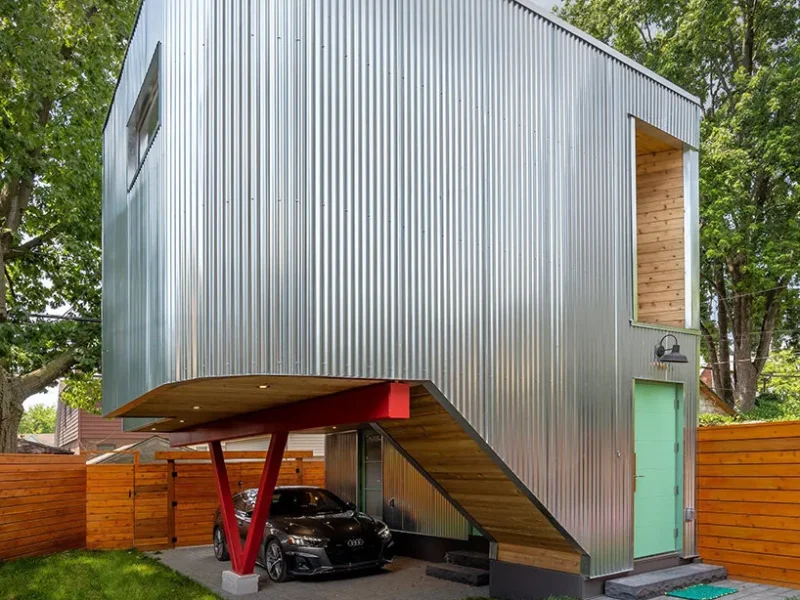a compact “laneway house” in Toronto, Canada