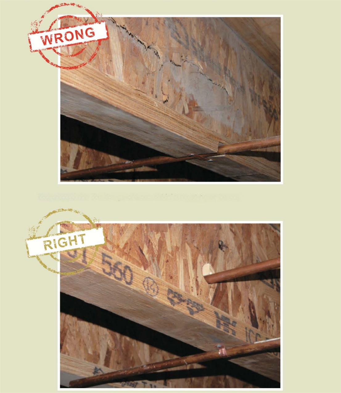 Perforated knockouts through Wood I-joists